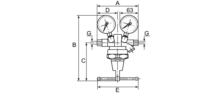 K-LEITUNGSDRUCKREGLER 200 BAR