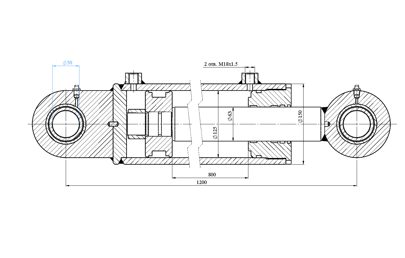 Проушина гидроцилиндра чертеж
