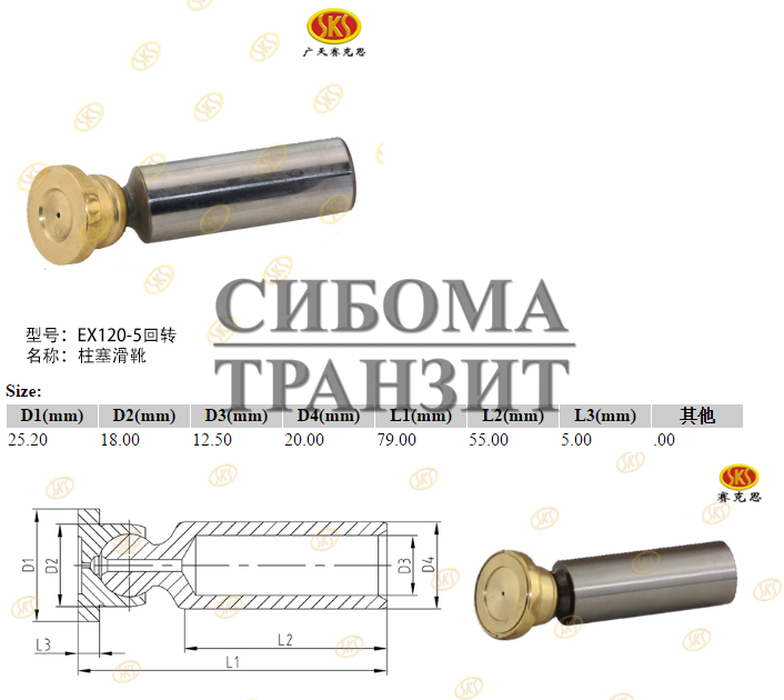 Поршень с башмаком 20×79