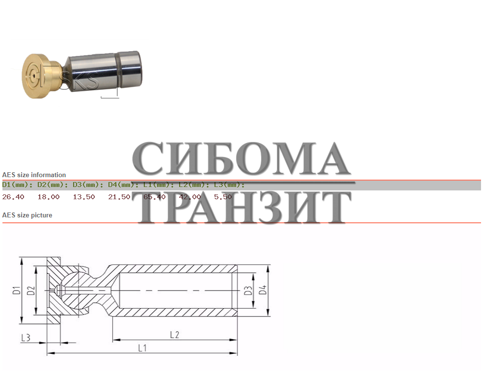 Поршень с башмаком 21.5x65.4