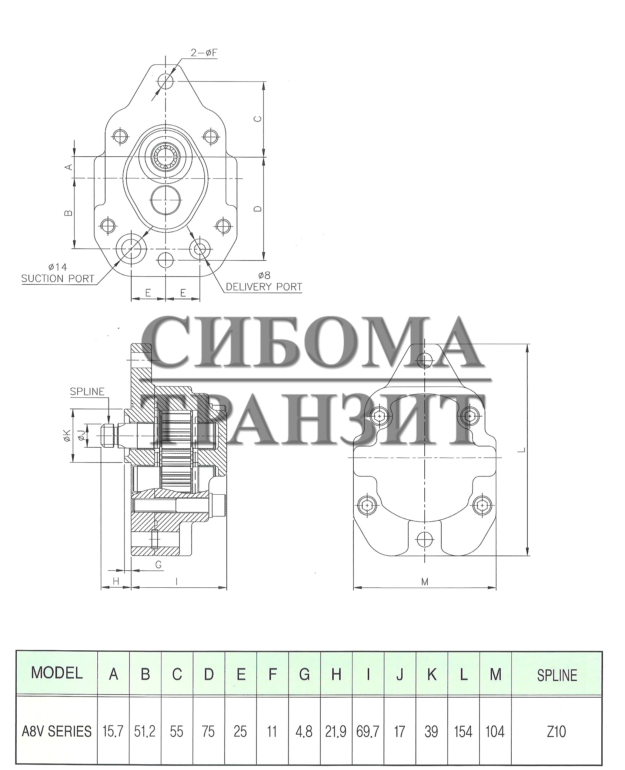 Шестерённый насос T10